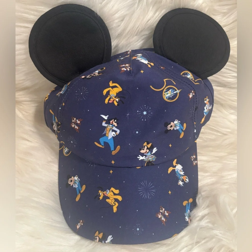 NEW Walt Disney World 50th Anniversary Mickey Ears Baseball Hat Toddler Size